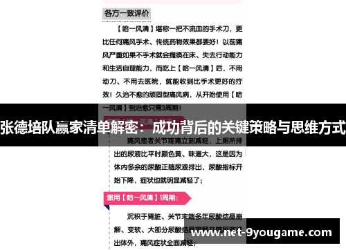 张德培队赢家清单解密：成功背后的关键策略与思维方式