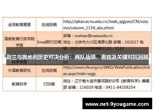 荷兰与奥地利历史对决分析：两队战绩、表现及关键对抗回顾
